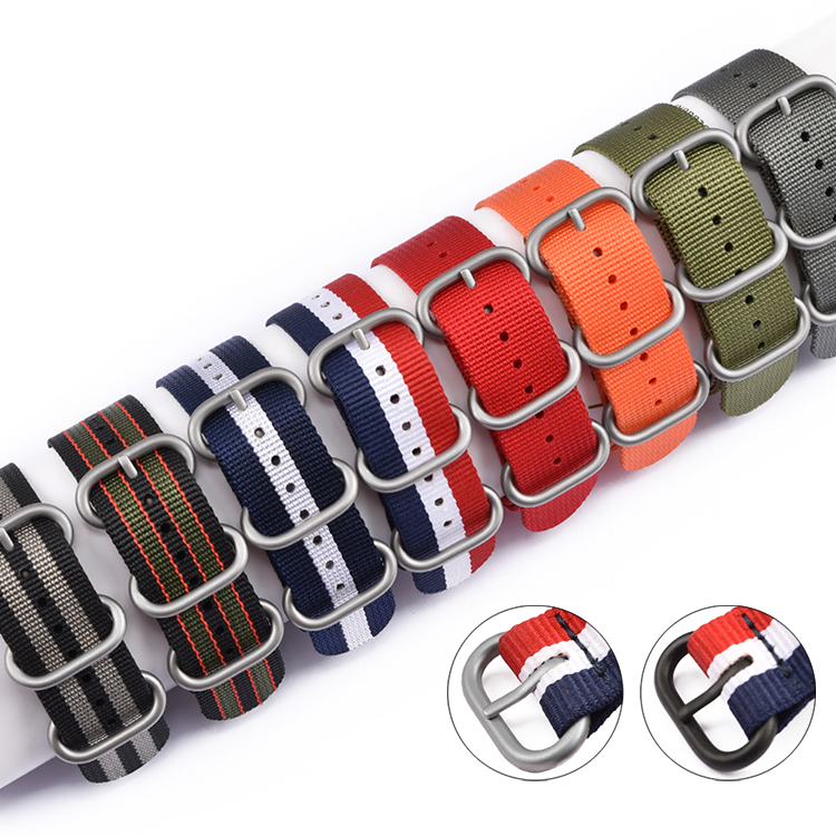 Nato Strap Nylon - Woven Nylon Strap 20mm 22mm Stainless