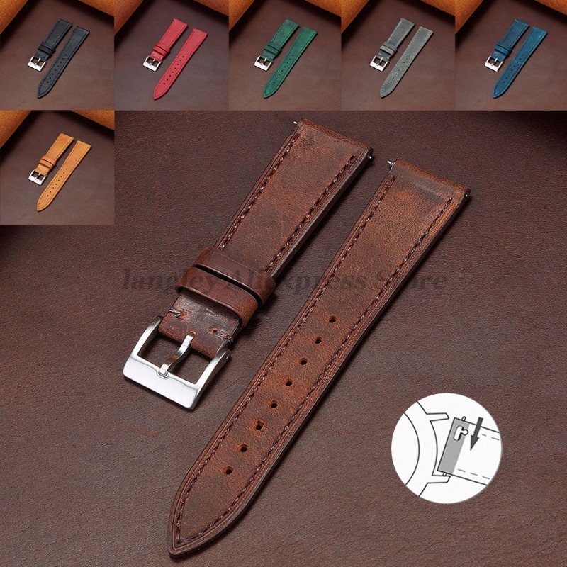 Quick Release Vintage Retro Ge - đánh giá và giá Leather Strap Quick Release