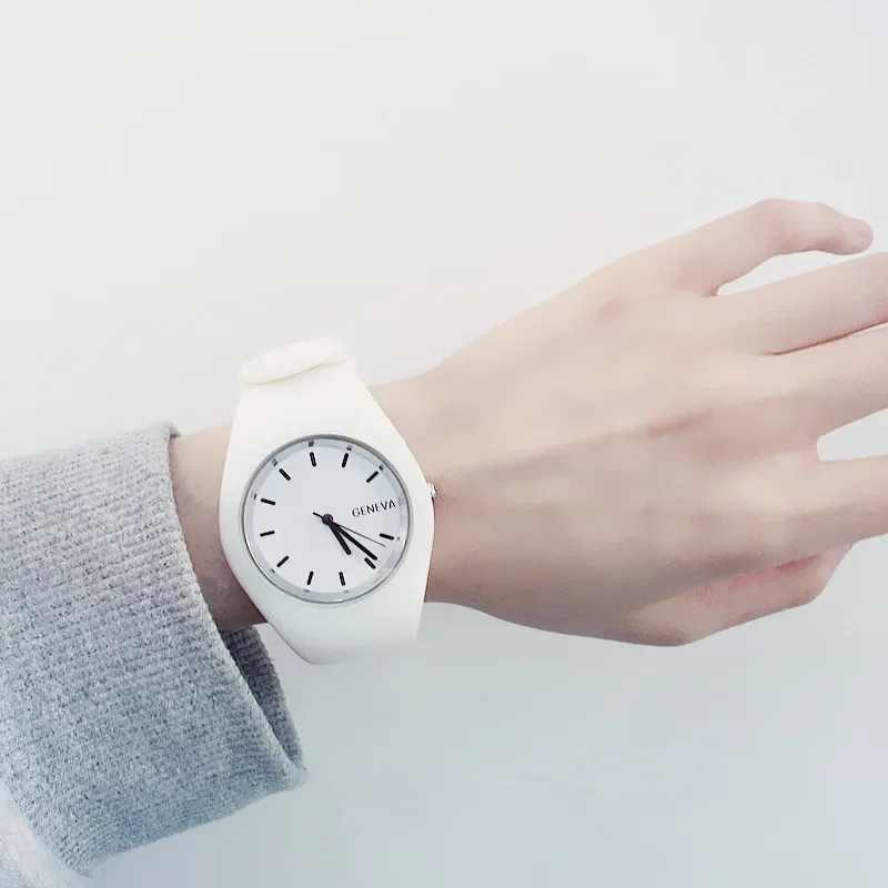 Men watch Women Cream Color Ul - đánh giá và giá Silicone Band Women