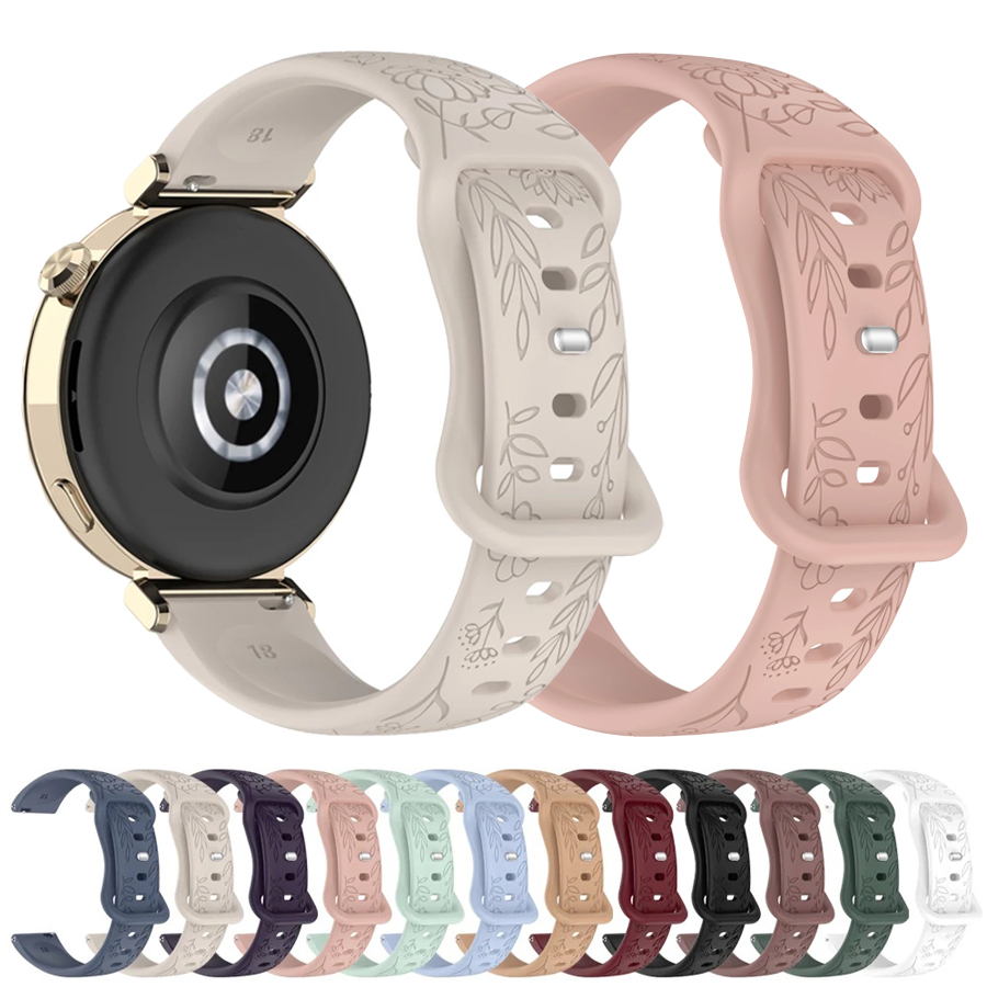 20 22mm 3D Flowers Silicone St - đánh giá và giá Silicone Watch Band 22Mm