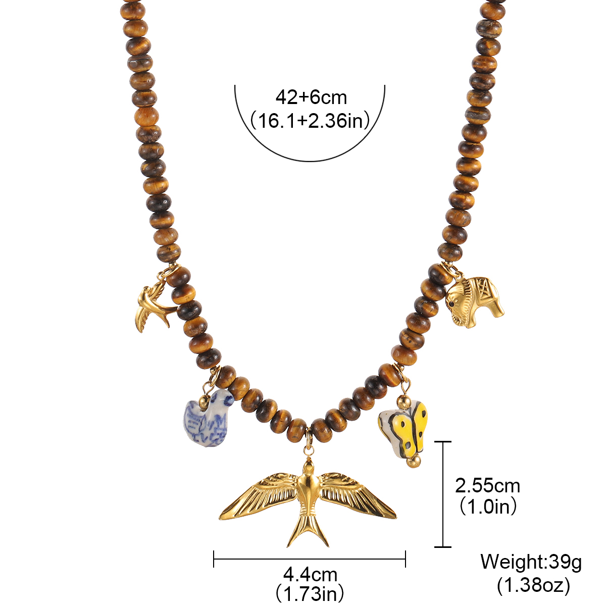 Vintage Multi Animal Charm Tig - đánh giá và giá Butterfly Clasp Deployant