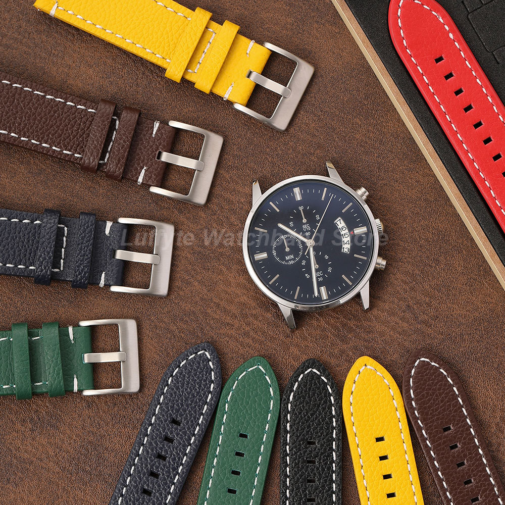 Double Sided Litchi Texture St - đánh giá và giá Leather Strap Quick Release